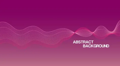 Vector abstract background with a dotted dynamic waves Stock Illustration