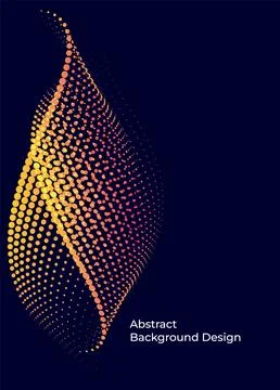 Vector abstract background with dynamic waves. Design element for brochure Stock Illustration