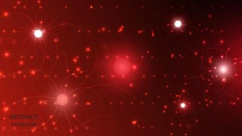 Vector abstract background in the form of glowing nerve cells and fibers. EPS Stock Illustration