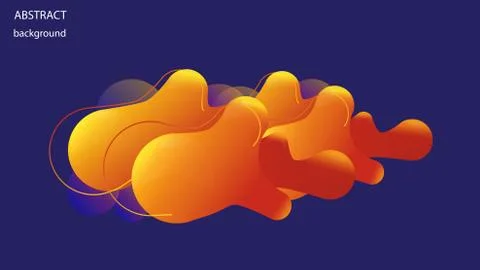 Vector abstract background in the form of volumetric orange bodies. EPS 10. Stock Illustration