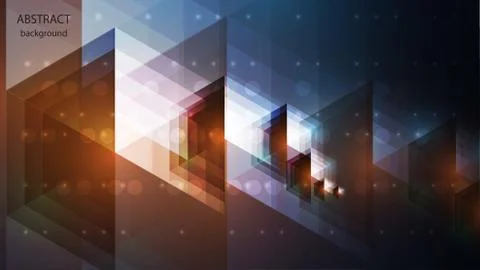 Vector abstract background in the form of volumetric transparent shapes. EPS  Stock Illustration