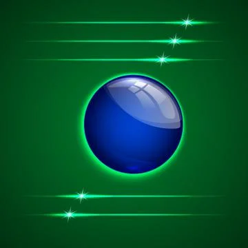 Vector abstract background with glass round sphere button Stock Illustration