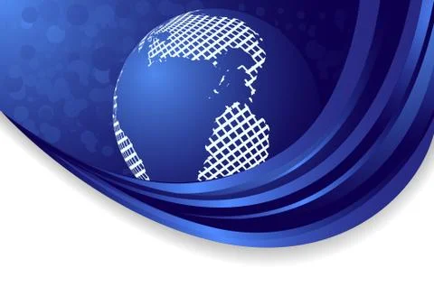 Vector abstract background with globe Stock Illustration