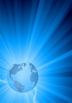 Vector abstract background with globe Stock Illustration