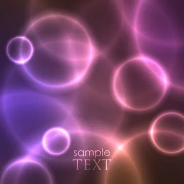 Vector abstract background with glowing circles Stock Illustration