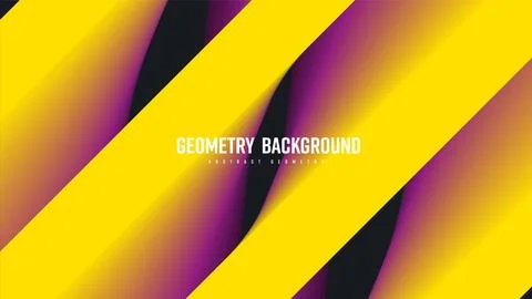 Vector abstract background, gradient diagonal lines, yellow shape blend 3d,.. Stock Illustration