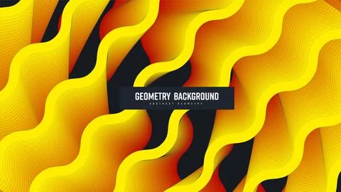 Vector abstract background, gradient diagonal zigzag lines, yellow shape bl.. Stock Illustration