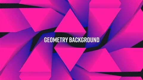 Vector abstract background, gradient geometric shape blend 3d, pink, blue c.. Stock Illustration