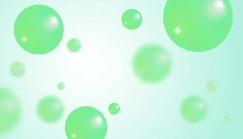 Vector abstract background with green bubbles. Trendy vector background in .. Stock Illustration