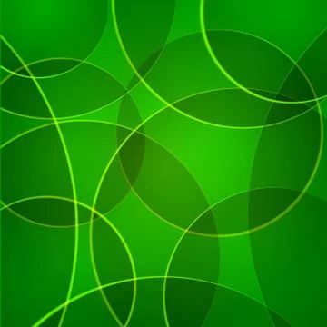 Vector abstract background with green circles Stock Illustration