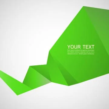 Vector abstract background with green line ribbon Stock Illustration