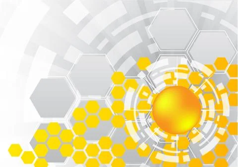 Vector abstract background with hexagon Stock Illustration