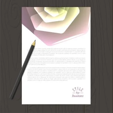 Vector abstract background with hexagonal flower Stock Illustration