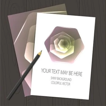 Vector abstract background with hexagonal flower Stock Illustration