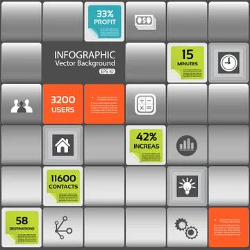 Vector abstract background illustration / infographic template with place for Stock-Illustration