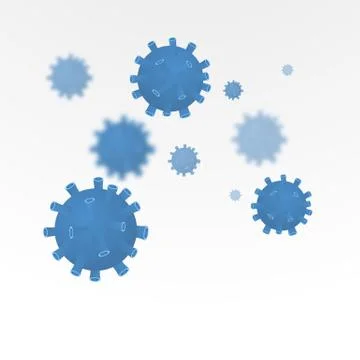Vector abstract background image of a virus molecule. Stock Illustration