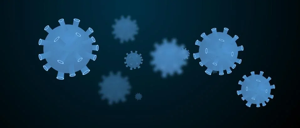 Vector abstract background image of a virus molecule. Stock Illustration