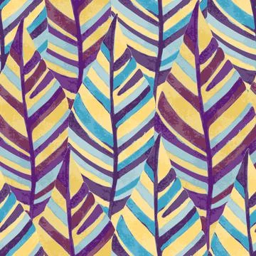 Vector abstract background with leaf pattern. Watercolor hand drawn texture with イラスト素材