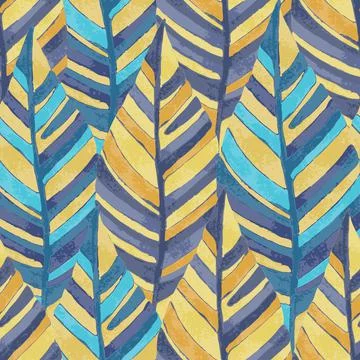 Vector abstract background with leaf pattern. Watercolor hand drawn texture with イラスト素材