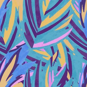 Vector abstract background with leaf pattern. Watercolor hand drawn texture with Stock Illustration