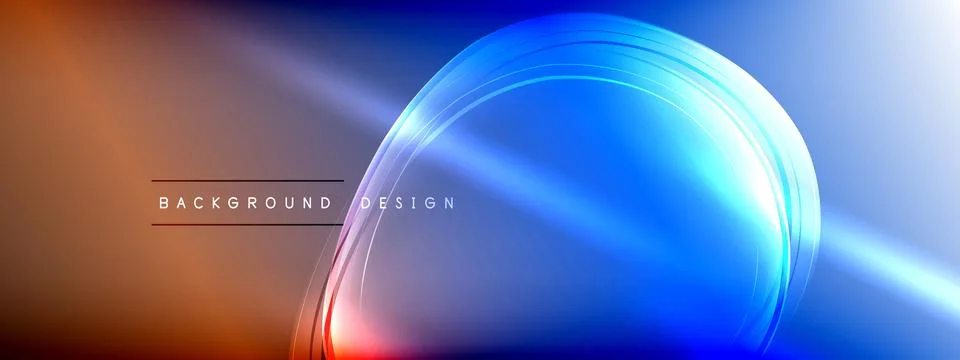Vector abstract background - liquid transparent bubble shapes on fluid gradient イラスト素材