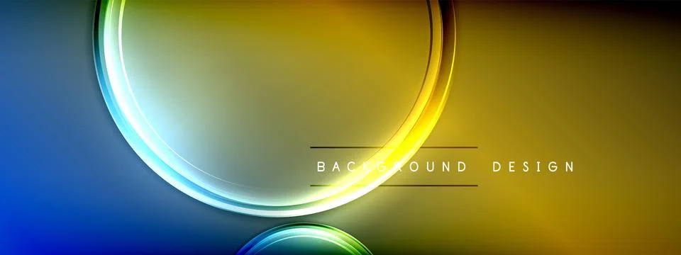 Vector abstract background - liquid transparent bubble shapes on fluid gradient Stock Illustration