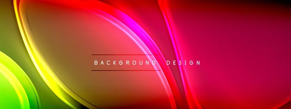 Vector abstract background - liquid transparent bubble shapes on fluid gradient Stock Illustration