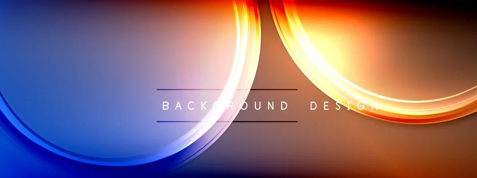 Vector abstract background - liquid transparent bubble shapes on fluid gradient Stock Illustration