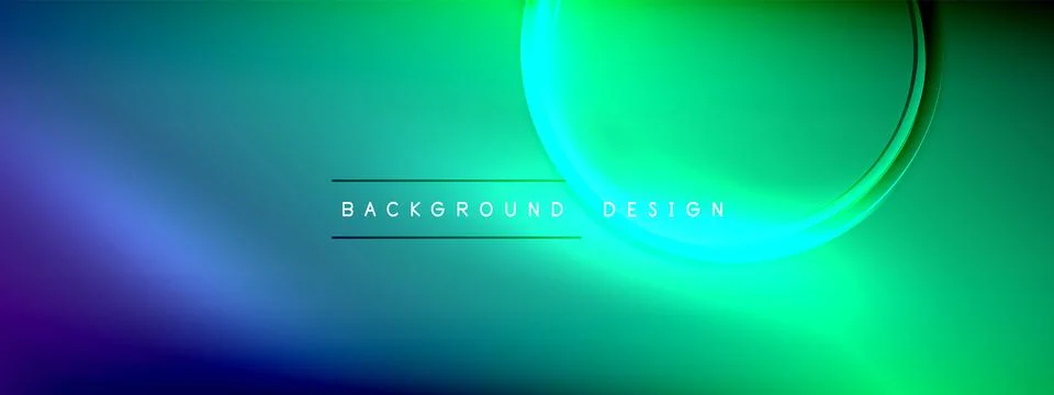 Vector abstract background - liquid transparent bubble shapes on fluid gradient Stock Illustration