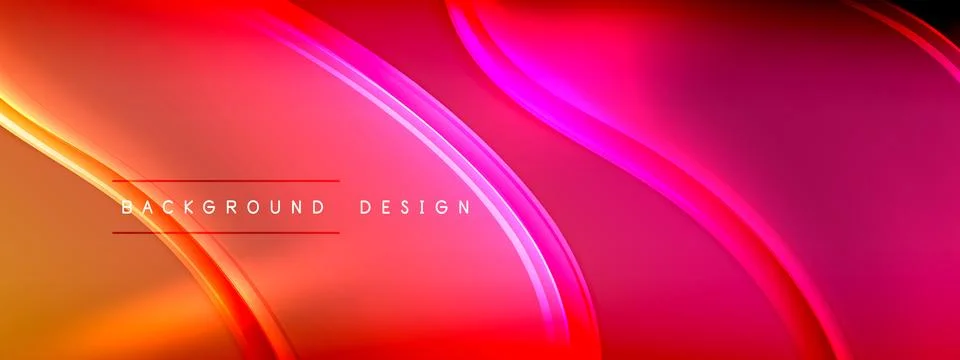 Vector abstract background - liquid transparent bubble shapes on fluid gradient 스톡 일러스트