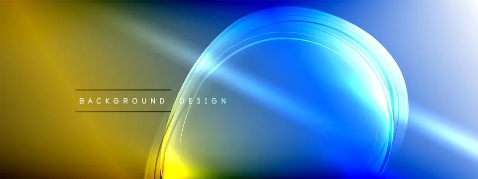 Vector abstract background - liquid transparent bubble shapes on fluid gradient Stock Illustration
