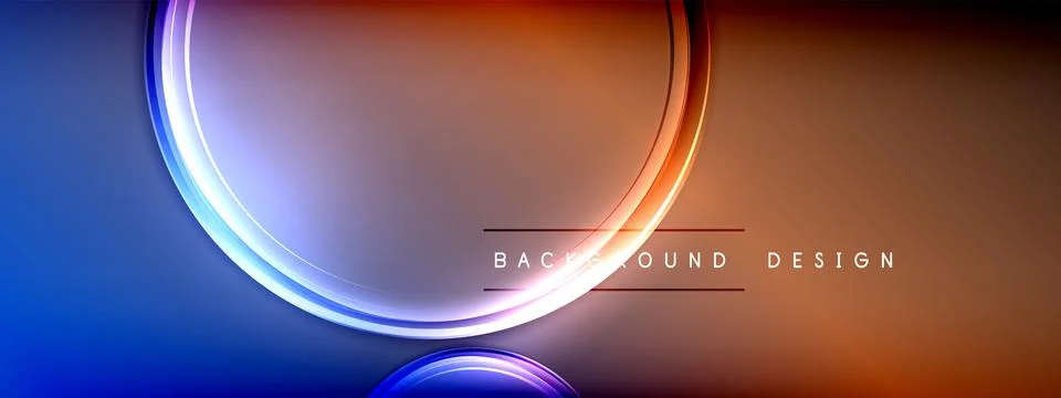 Vector abstract background - liquid transparent bubble shapes on fluid gradient Stock Illustration