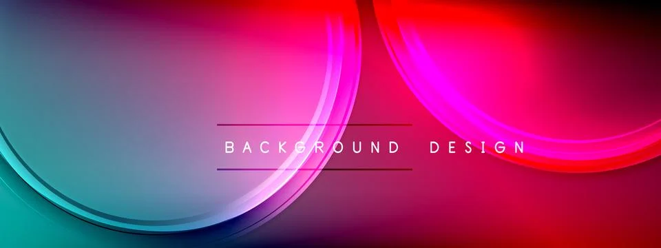 Vector abstract background - liquid transparent bubble shapes on fluid gradient Stock Illustration