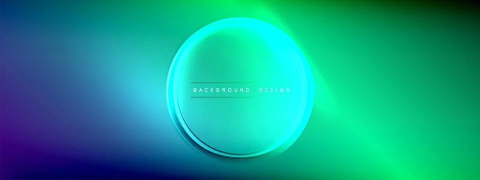 Vector abstract background - liquid transparent bubble shapes on fluid gradient Stock Illustration