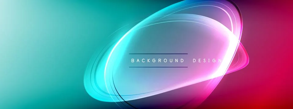 Vector abstract background - liquid transparent bubble shapes on fluid gradient Illustrazione stock