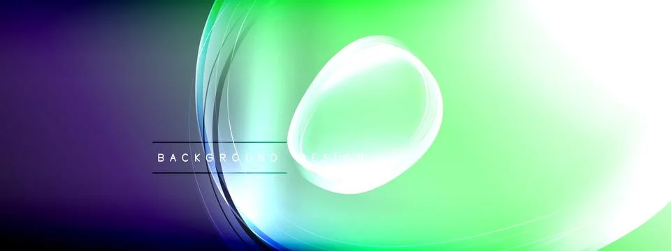 Vector abstract background - liquid transparent bubble shapes on fluid gradient Illustrazione stock