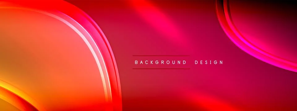 Vector abstract background - liquid transparent bubble shapes on fluid gradient Stock Illustration
