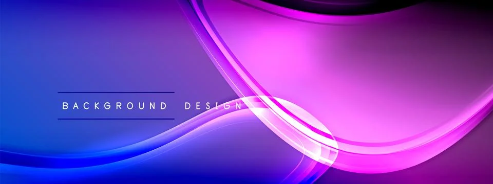 Vector abstract background - liquid transparent bubble shapes on fluid gradient Stock Illustration