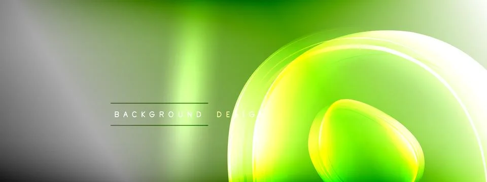 Vector abstract background - liquid transparent bubble shapes on fluid gradient Stock Illustration