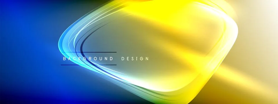 Vector abstract background - liquid transparent bubble shapes on fluid gradient Stock Illustration