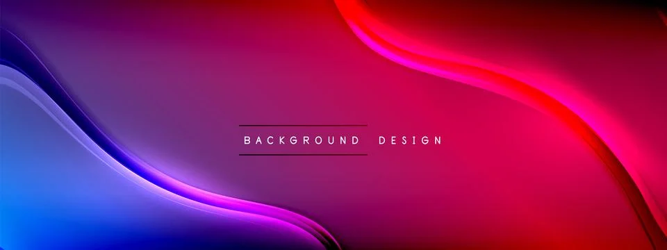 Vector abstract background - liquid transparent bubble shapes on fluid gradient Stock Illustration