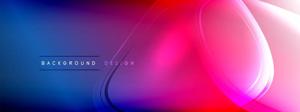 Vector abstract background - liquid transparent bubble shapes on fluid gradient Ilustración de archivo