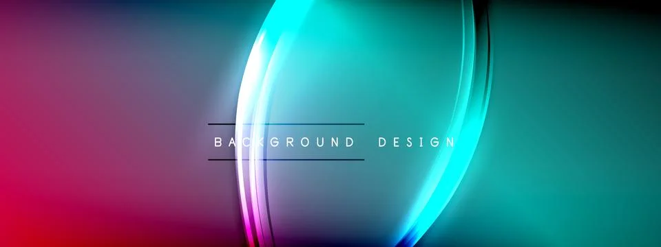 Vector abstract background - liquid transparent bubble shapes on fluid gradient Stock Illustration