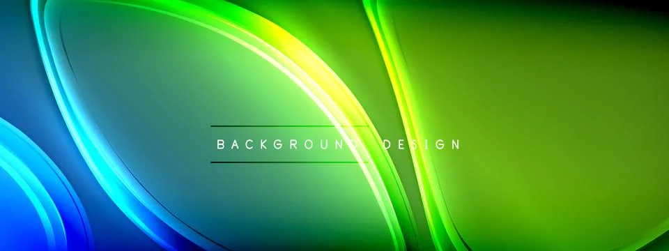 Vector abstract background - liquid transparent bubble shapes on fluid gradient 스톡 일러스트