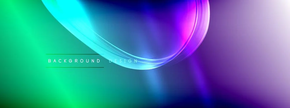 Vector abstract background - liquid transparent bubble shapes on fluid gradient Stock Illustration