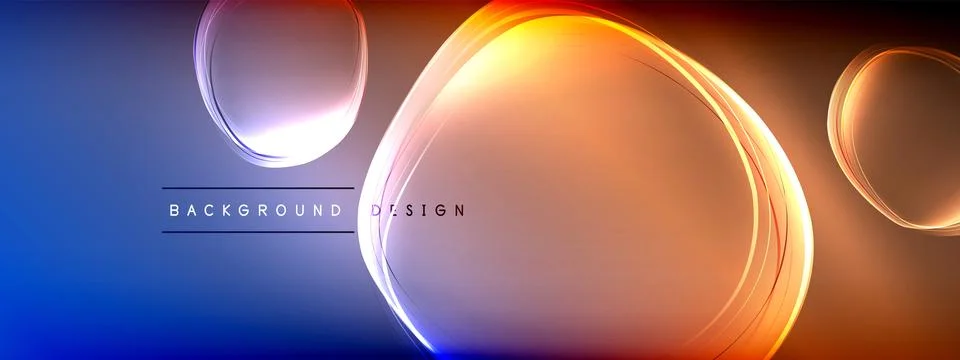 Vector abstract background - liquid transparent bubble shapes on fluid gradient Ilustración de archivo