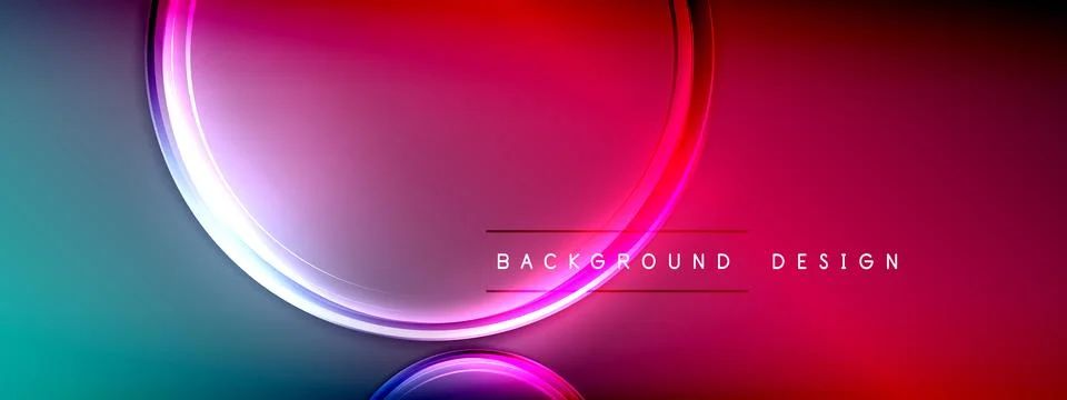 Vector abstract background - liquid transparent bubble shapes on fluid gradient Stockillustratie