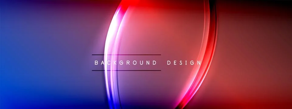 Vector abstract background - liquid transparent bubble shapes on fluid gradient Stock Illustration