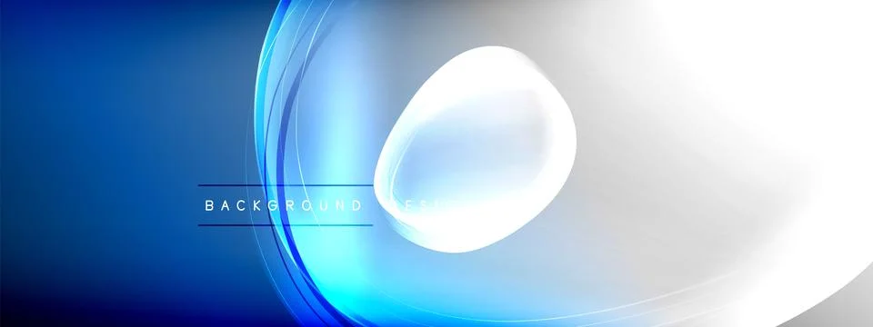 Vector abstract background - liquid transparent bubble shapes on fluid gradient Stock Illustration