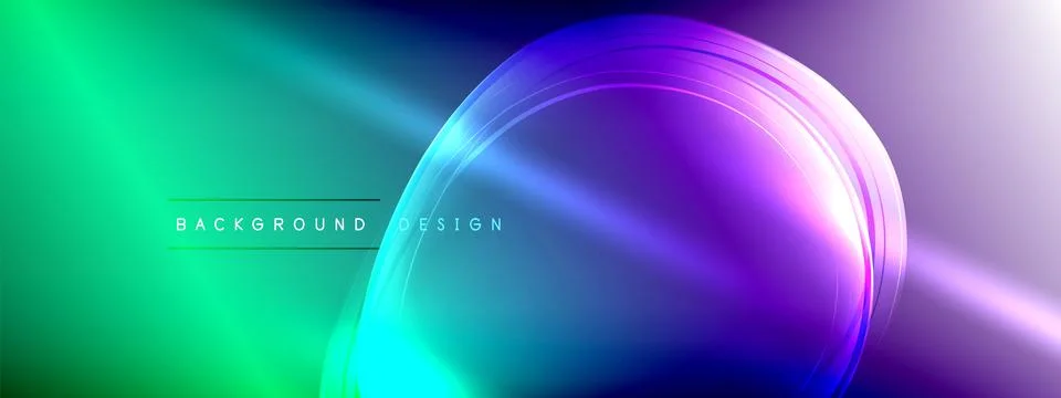 Vector abstract background - liquid transparent bubble shapes on fluid gradient Stock Illustration